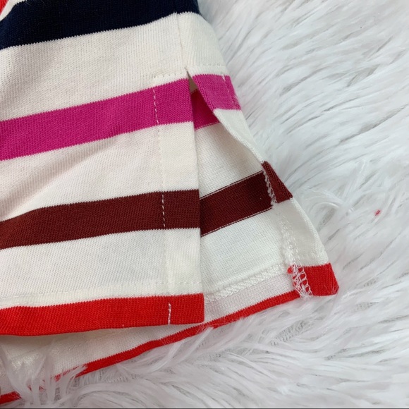 J Crew long sleeve striped boat neck tunic top multicolor cotton - Picture 5 of 7